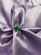 anillo circular esmeralda colombiana